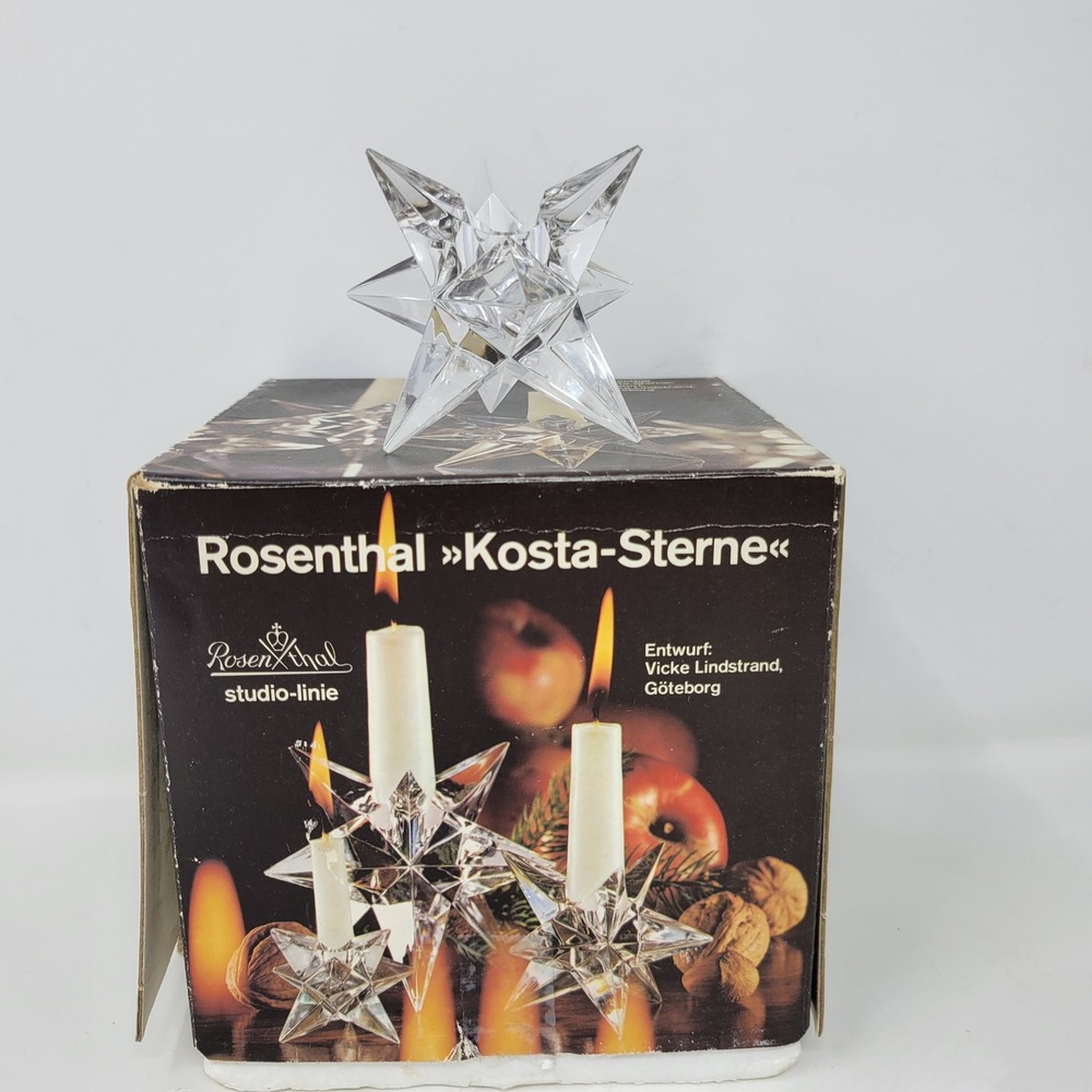 Rosenthal Studio-Linie Kosta-Sterne Crystal Star Candle Holder Vicke Lindstrandโ